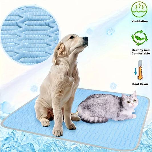 Summer Pet Cooling Mat & Sleeping Pad for Cats and Dogs - front view