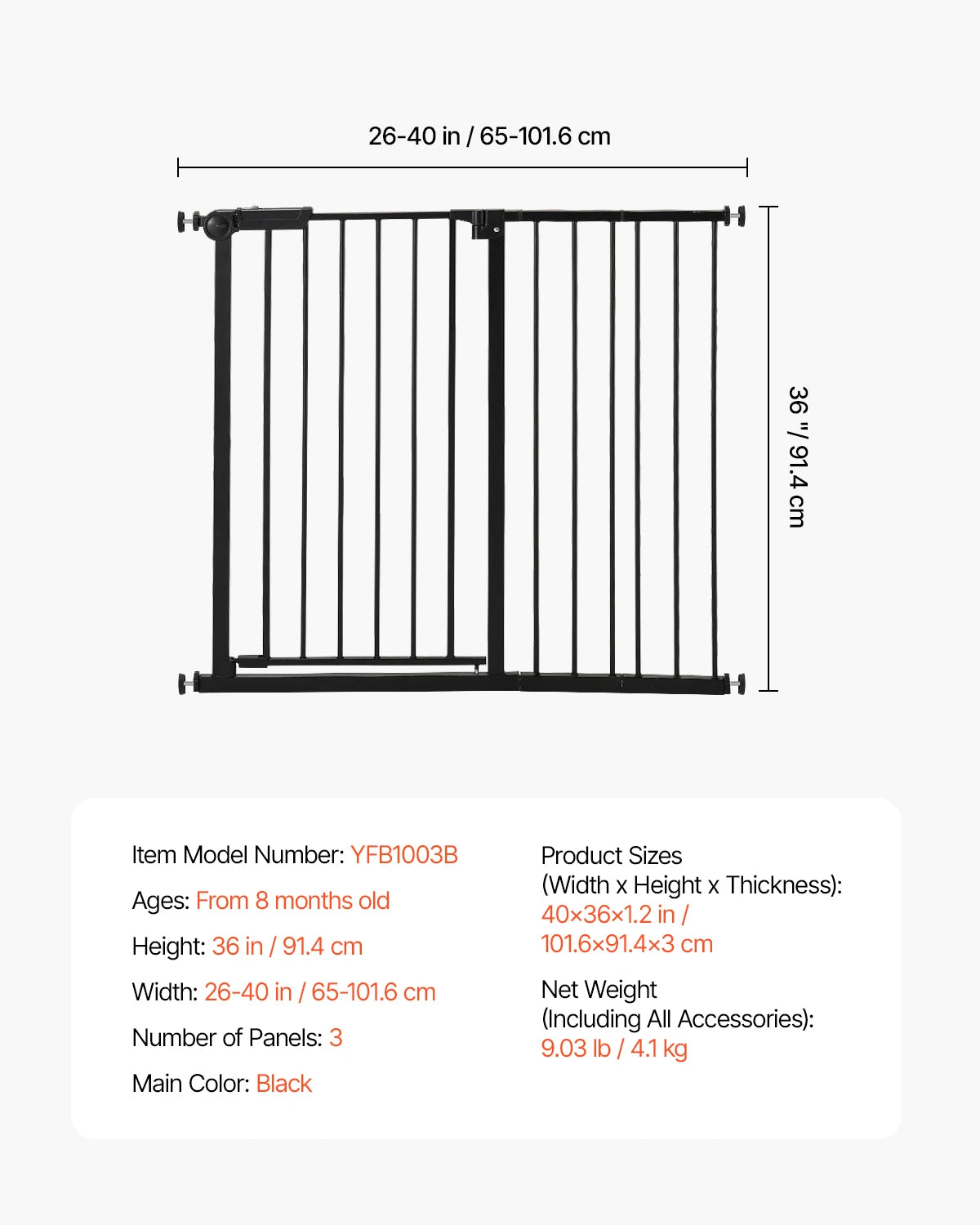 Walk-Thru Pressure-Mount Dog & Pet Safety Gate for Doorways