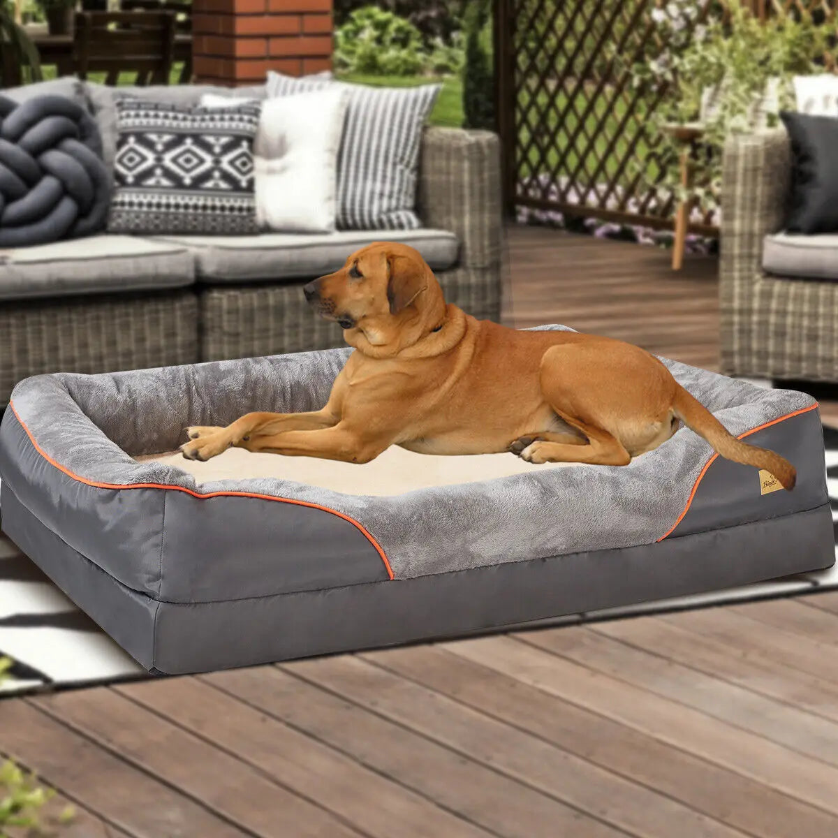 Elevated Dog Bed with Waterproof Cover for Large Dogs - alternate angle view