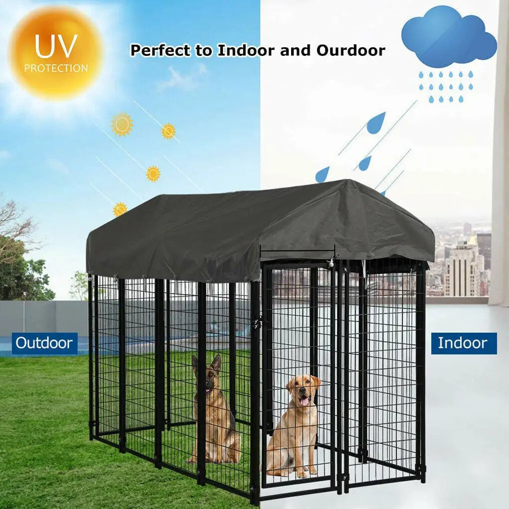 Outdoor Dog Kennel and Playpen with Roof product image 4