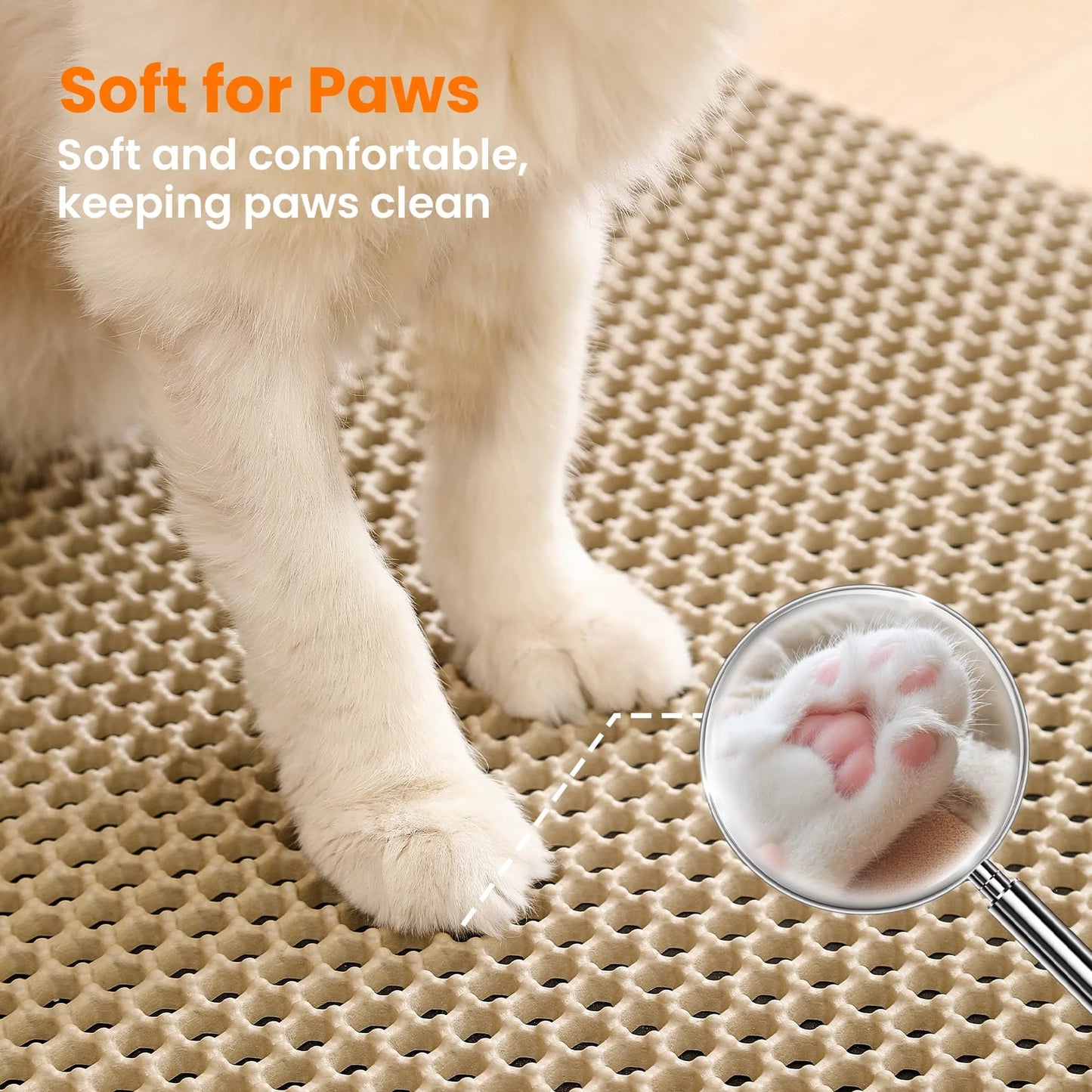 Large Honeycomb Double-Layer Cat Litter Mat, Waterproof