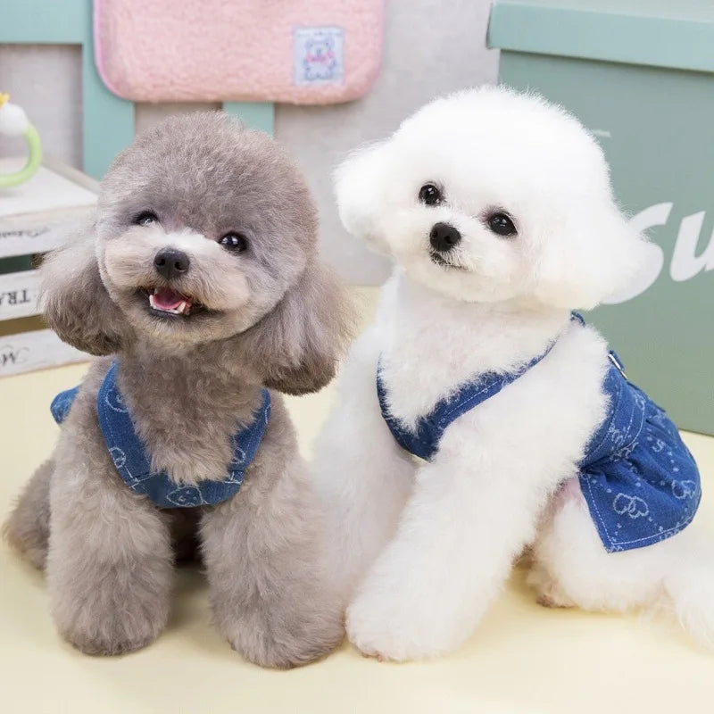 Dog Dress Harness Vest with D-Ring - Summer Puppy Clothes