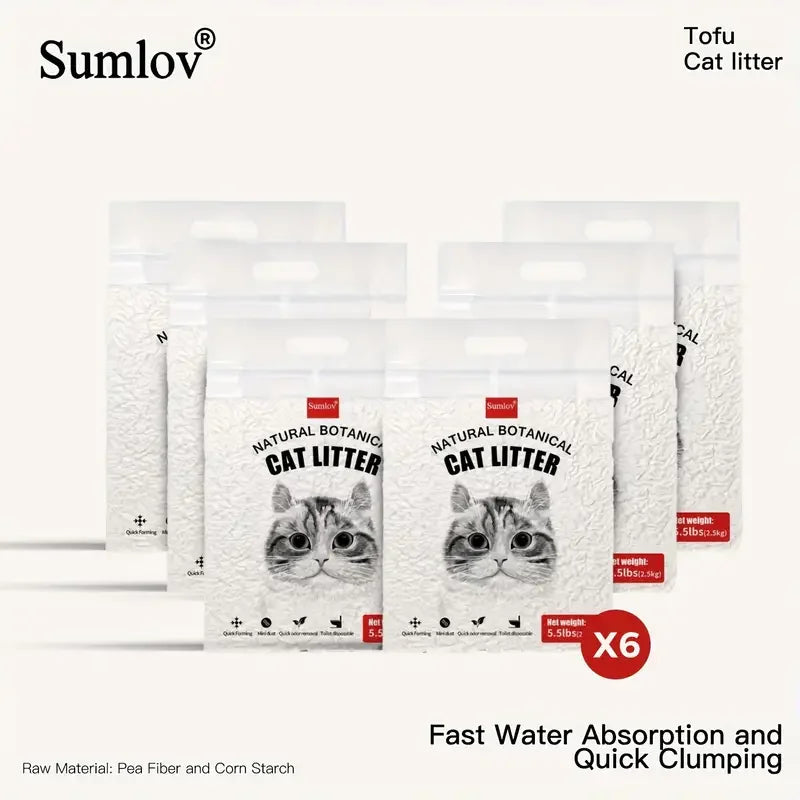 Natural Tofu Cat Litter, Dust-Free Quick-Clumping, 33lbs - front view