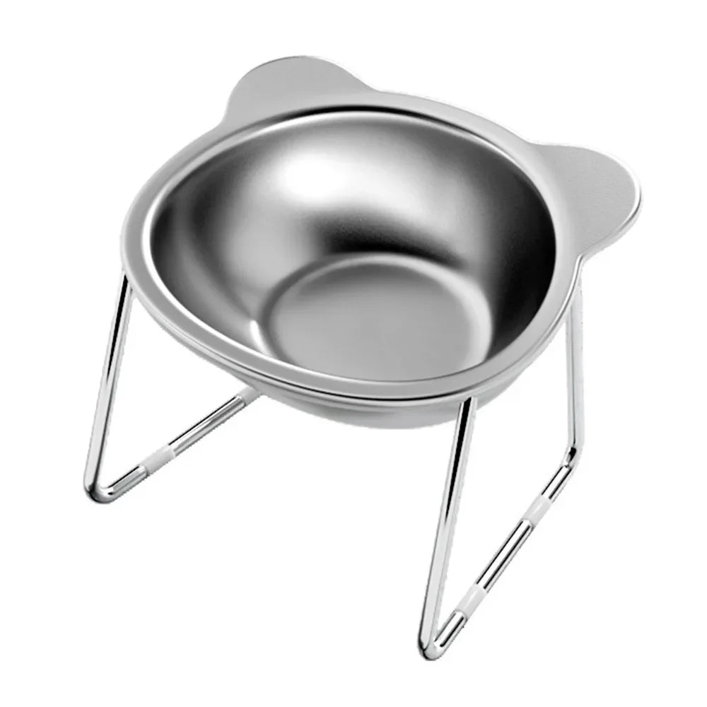 304 Stainless Steel Raised Cat Bowl with Tilted Design product image 6