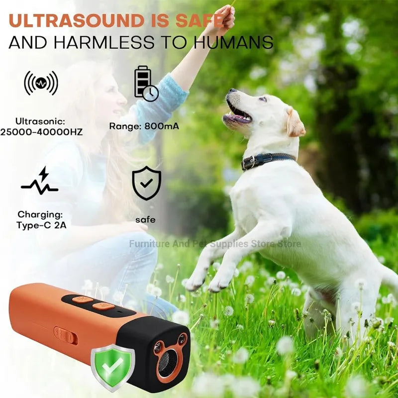 Rechargeable Ultrasonic Dog Repeller with LED Light product image 4