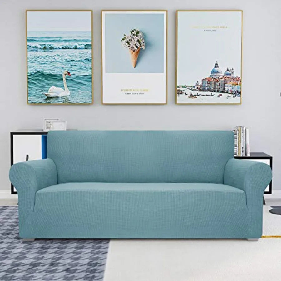 High Stretch Couch Covers for 3 Cushion Couch 1-Piece Extra Large Covers with Elastic Bottom Anti Slip Elastic Slipcover Furnit