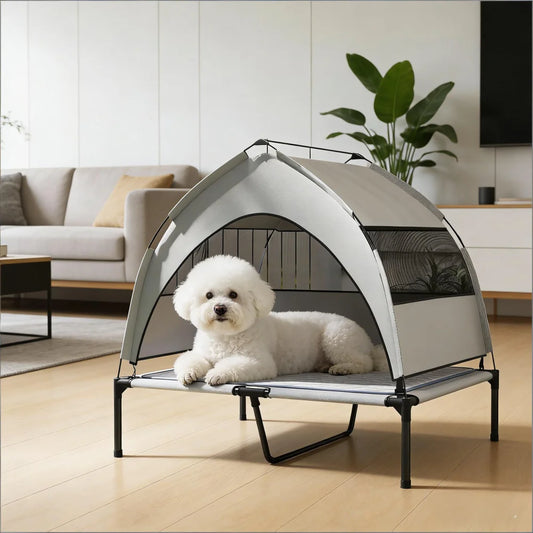 Ye Pet Cot with Pad: Elevated Portable Dog Cot
