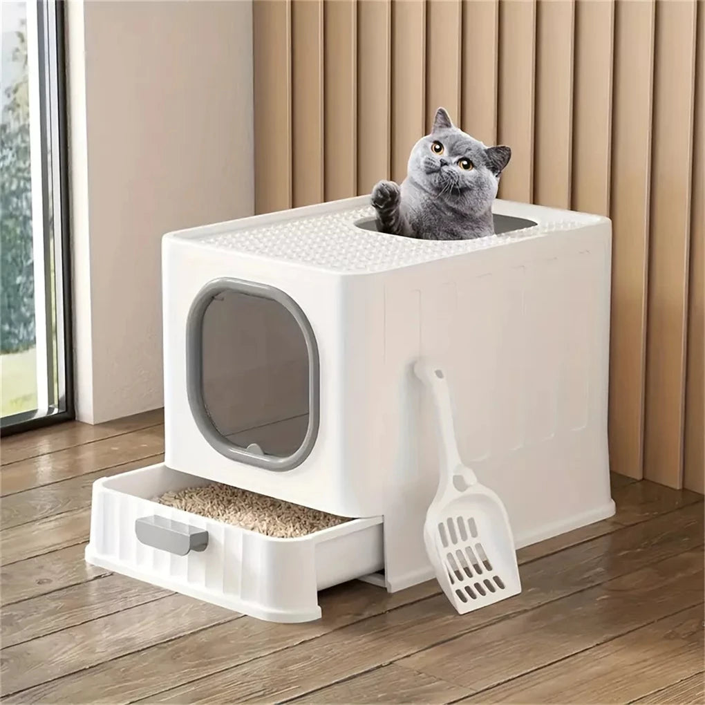 Enclosed Cat Litter Box with Scoop and Lid product image 2