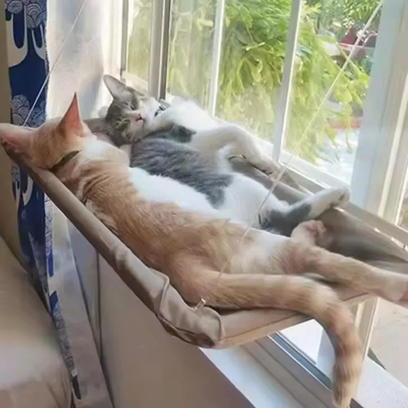 Cat Window Hammock Bed with Suction Cups, Space-Saving - front view