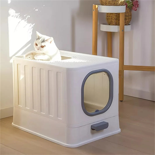 Enclosed Cat Litter Box with Scoop and Lid main product image