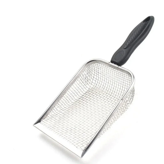 Long-Handle Stainless Steel Cat Litter Scoop - front view
