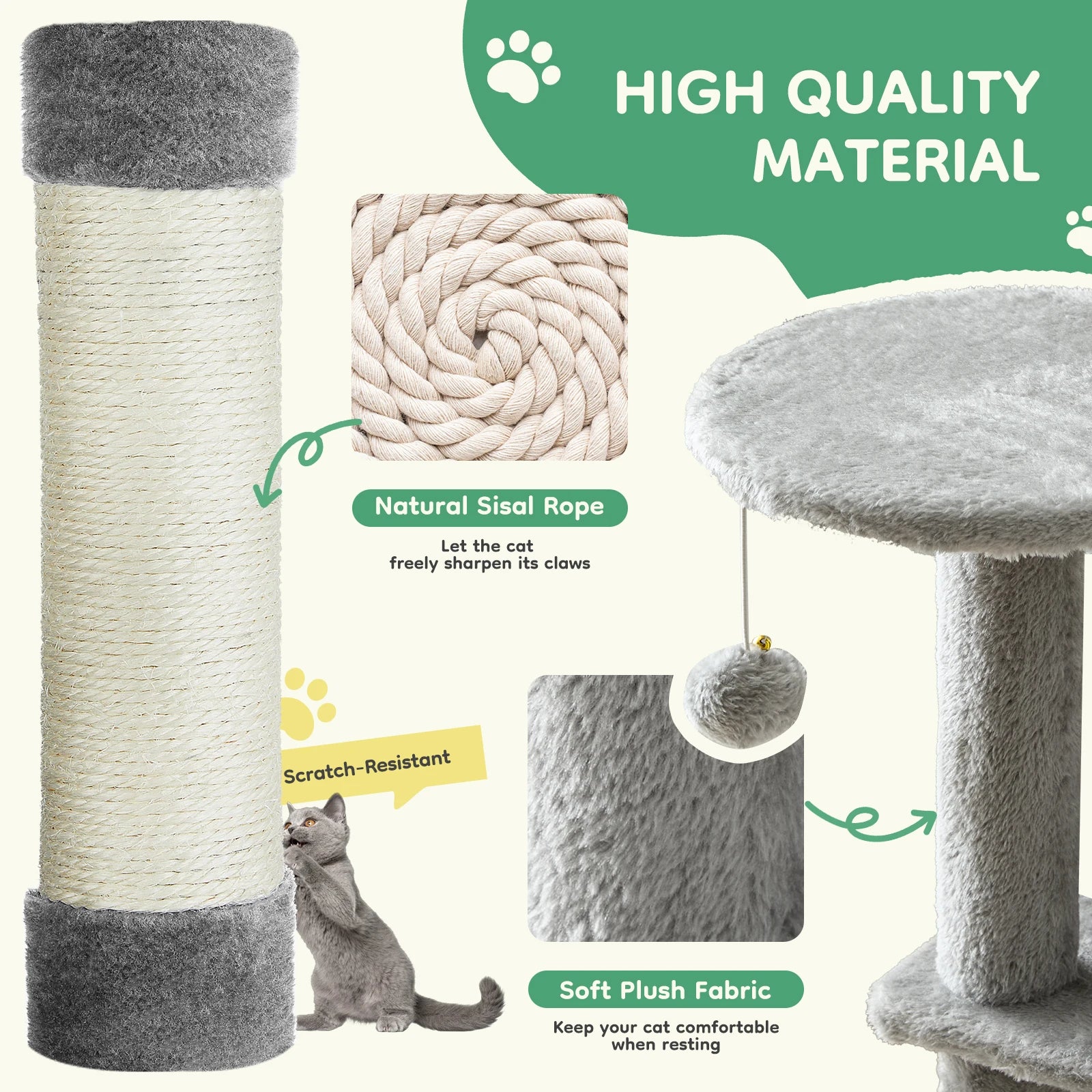 44-Inch Multi-Level Cat Tree with Condo & Hammock product image 5