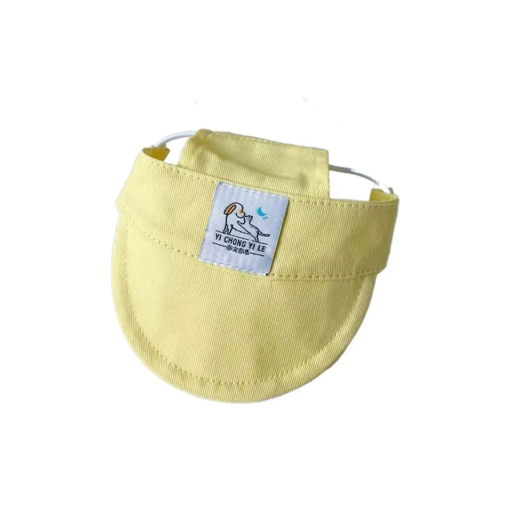 Duck Tongue Pet Sun Hat with Ear Holes - material close-up view