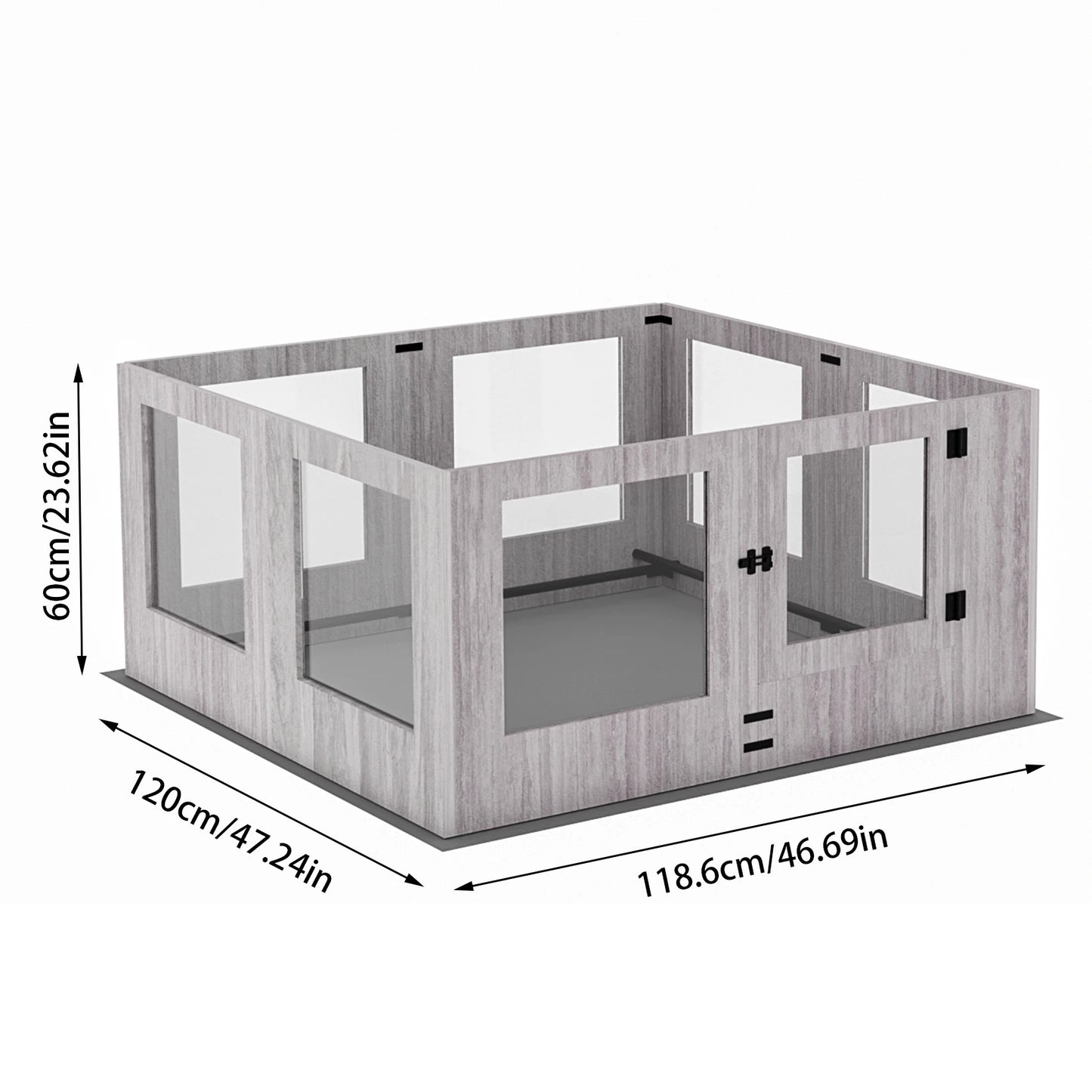 Tempered Glass Dog Playpen with Waterproof Mat product image 4