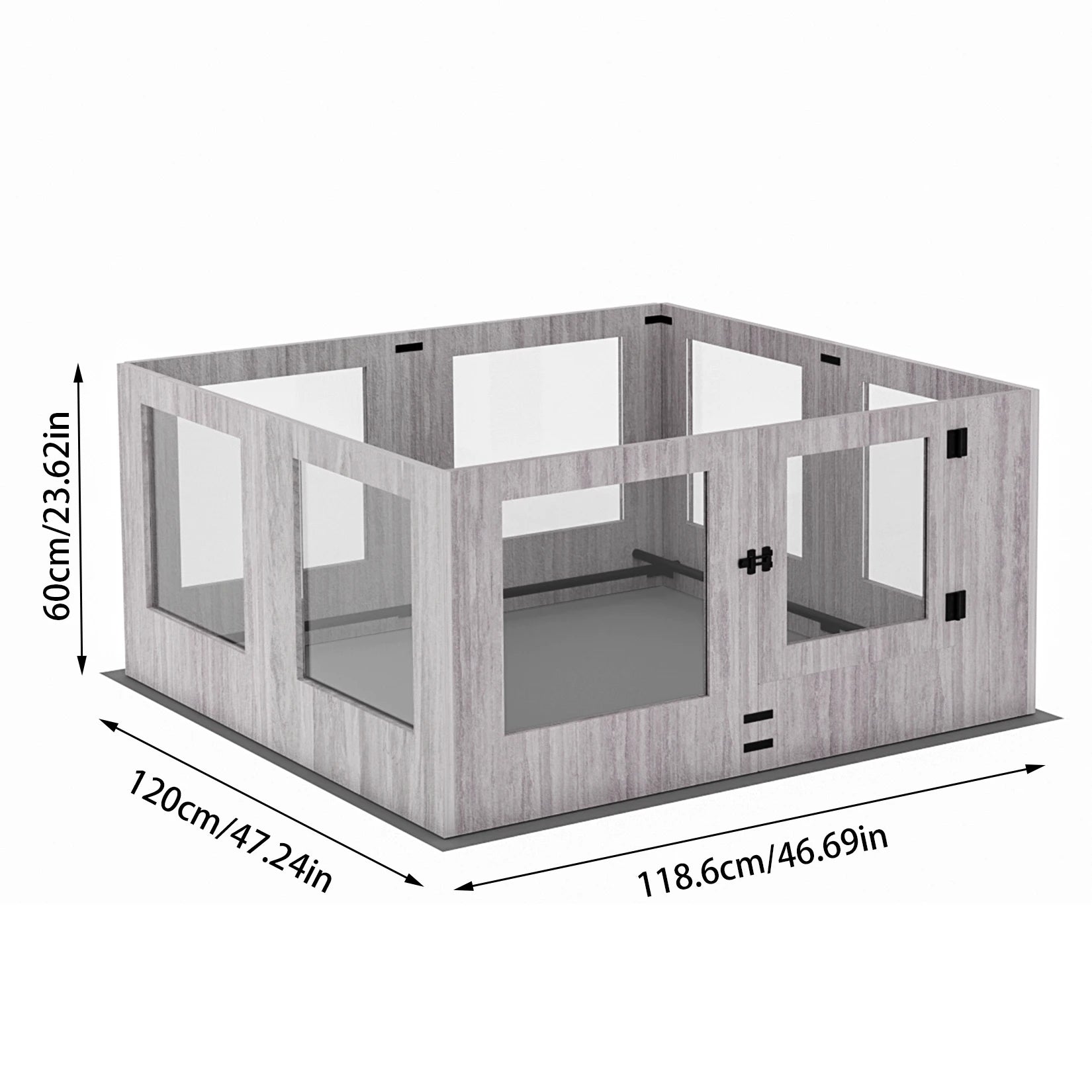 Tempered Glass Dog Playpen with Waterproof Mat product image 4