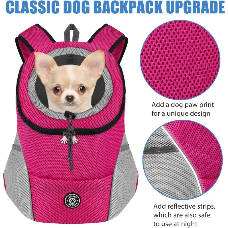 Portable Mesh Pet Carrier Travel Backpack for Dogs