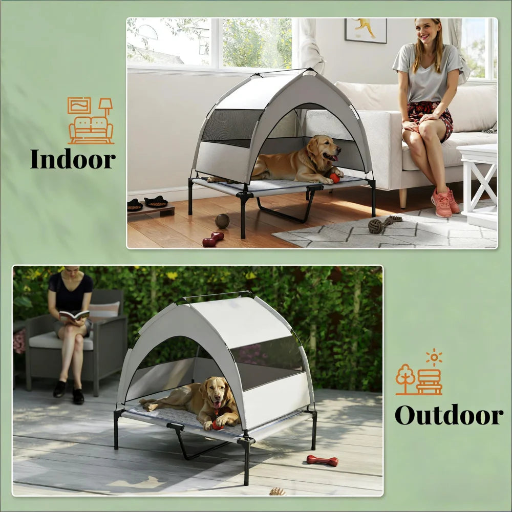 Ye Pet Cot with Pad: Elevated Portable Dog Cot
