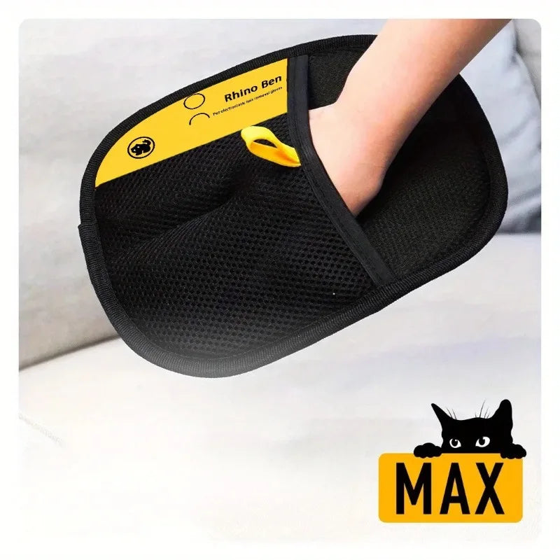 2-Piece Double-Sided Pet Hair Removal Grooming Gloves