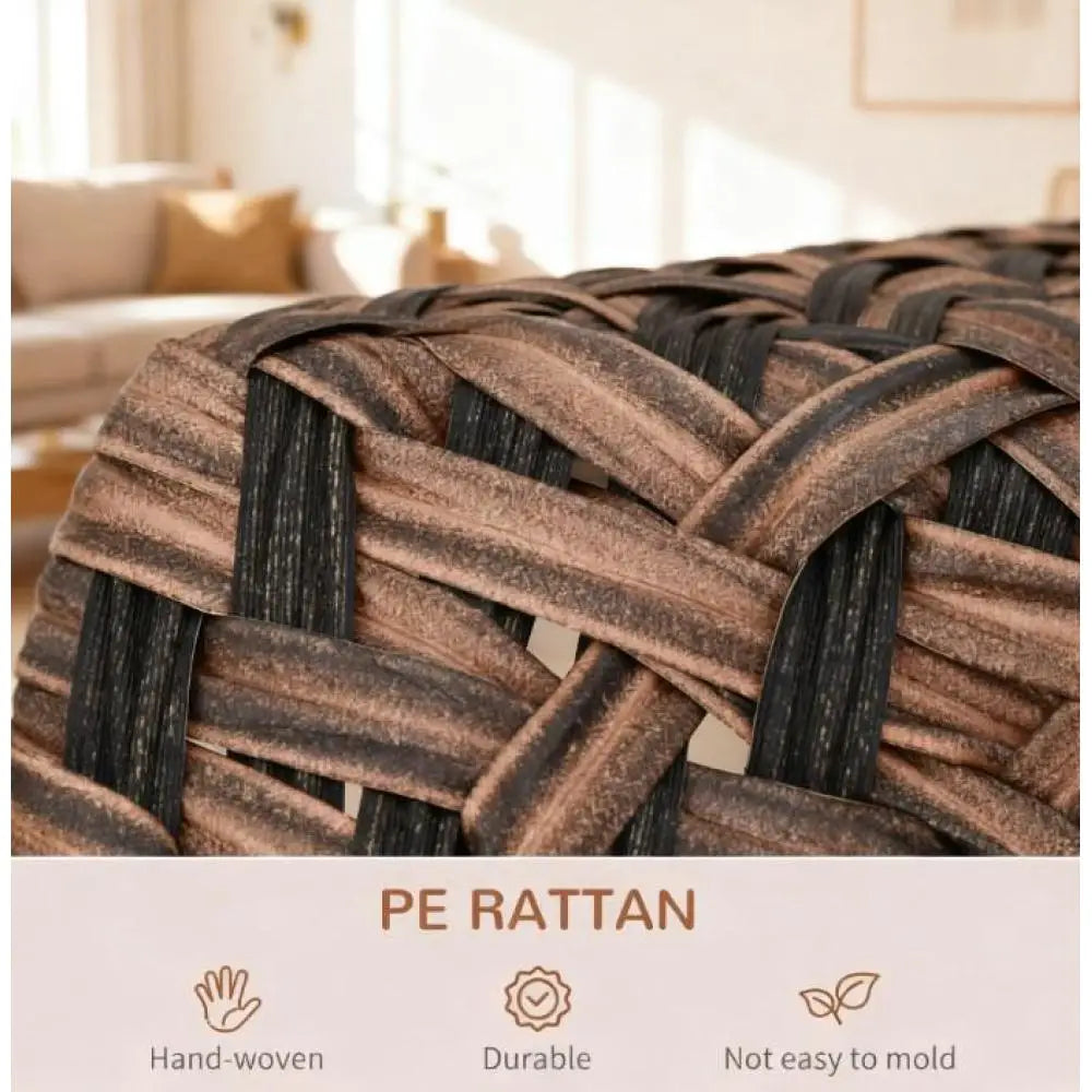 Ye Elevated Hand-woven Braided Banana Leaf Kitten House Condo with Cushion, Weaved Cat Bed