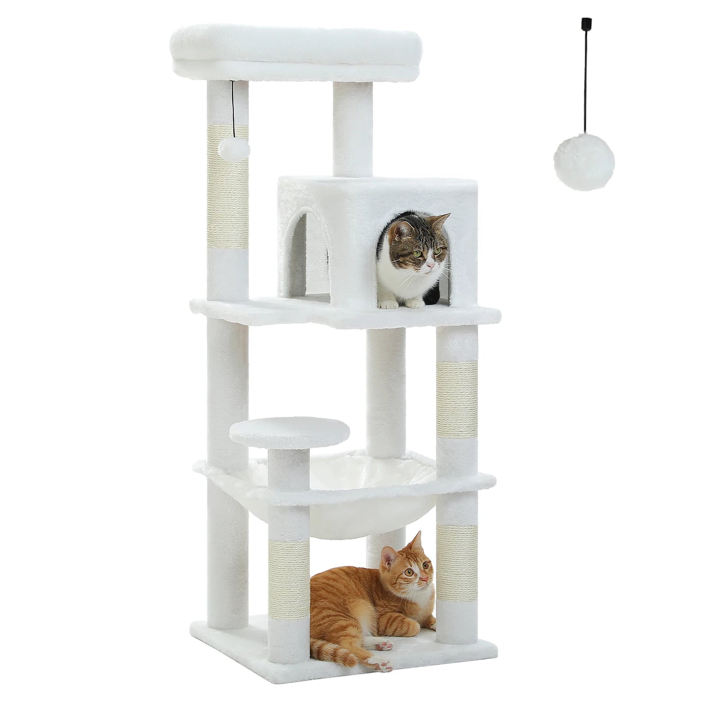 5-Level Cat Tree Tower with Hammock & Top Perch
