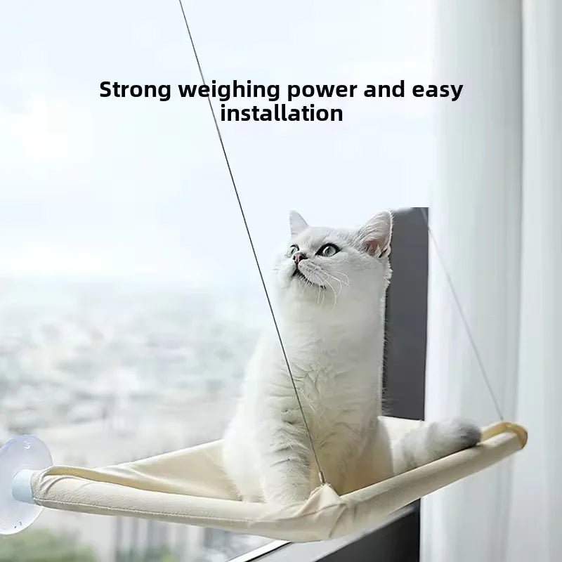 Cat Window Hammock Bed with Suction Cups, Space-Saving