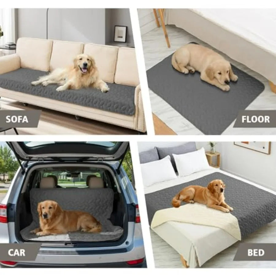 Pet Bed Cover Dog Bed Blanket for Sofa and Furniture Waterproof New Pattern Design,Dark Grey