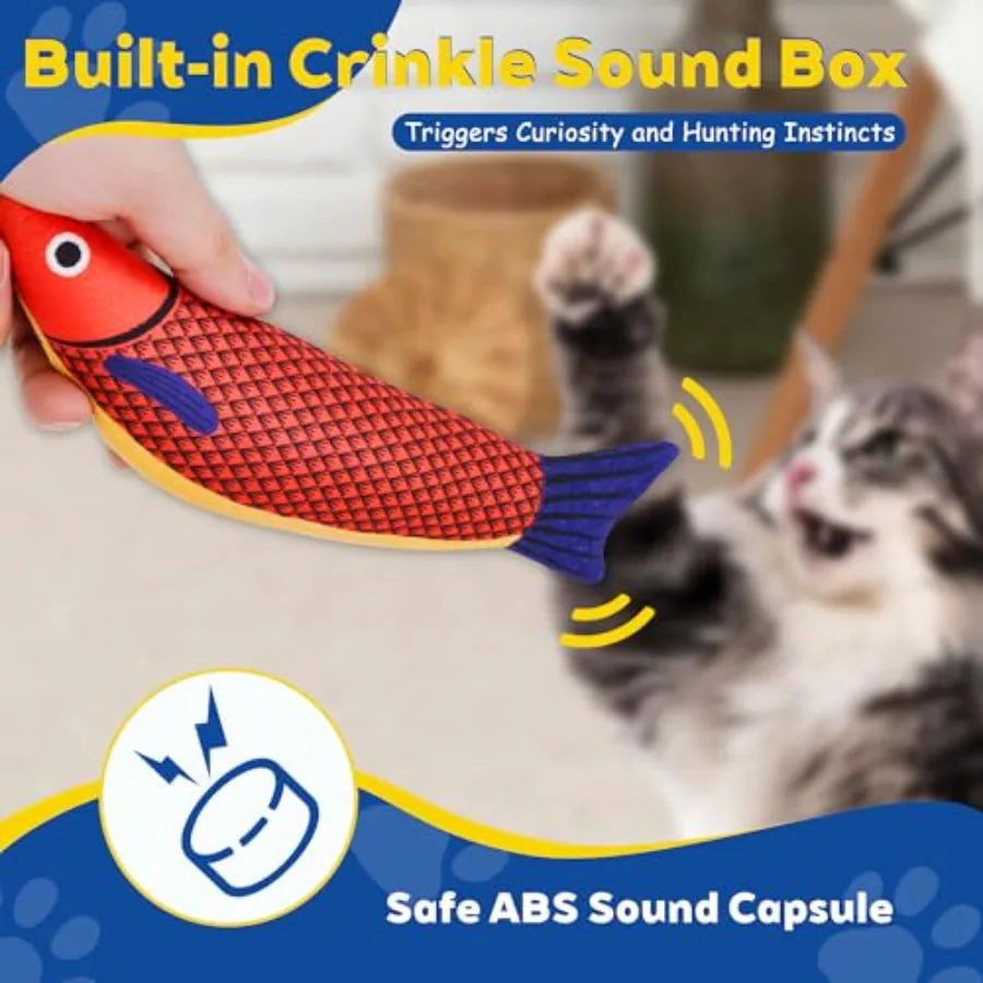 Interactive Catnip Cat Toys with Rattle - 3 Pack