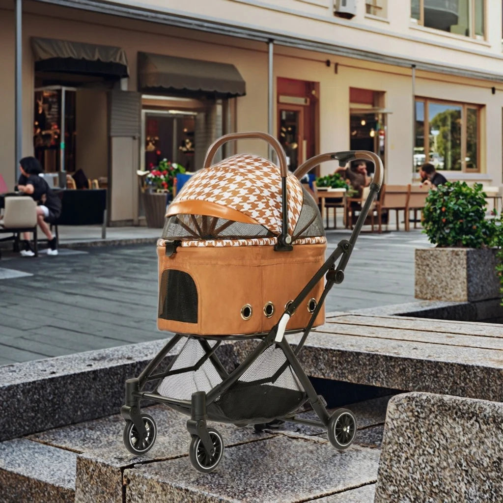 Foldable Detachable Pet Stroller for Dogs & Cats