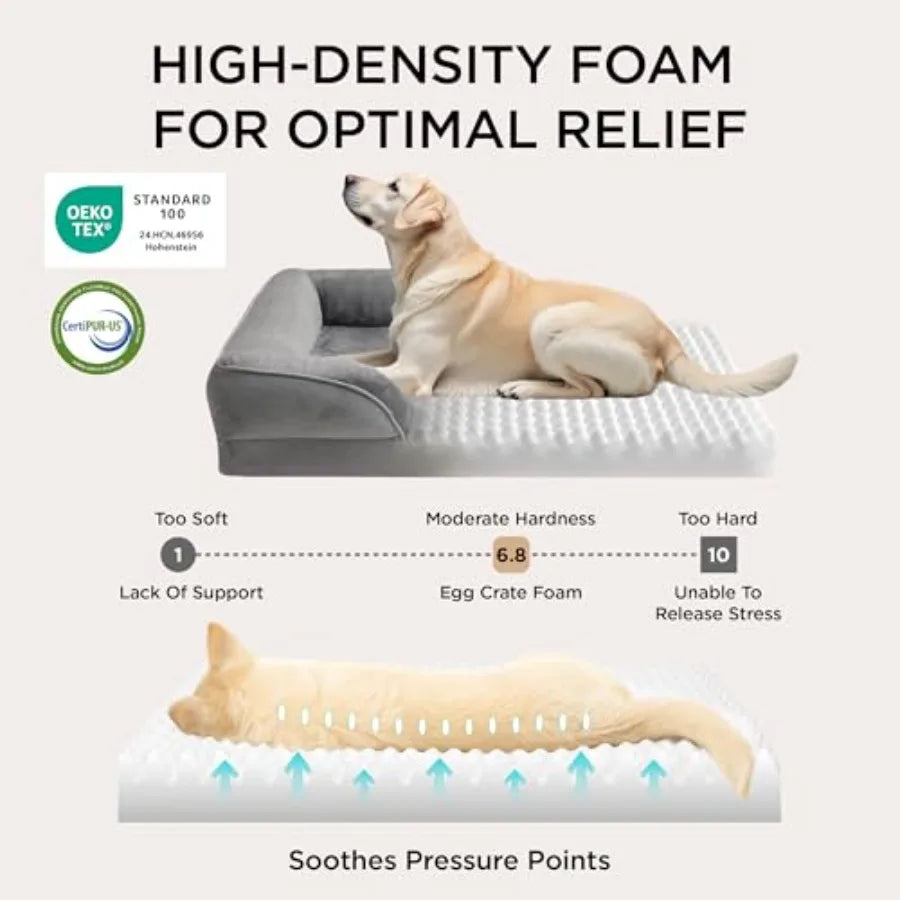 Orthopedic Dog Beds Large Sized Dog - Washable Large Dog Cat Bed Waterproof Comfort Dogs Couch Sofa with Washable Removable Cov