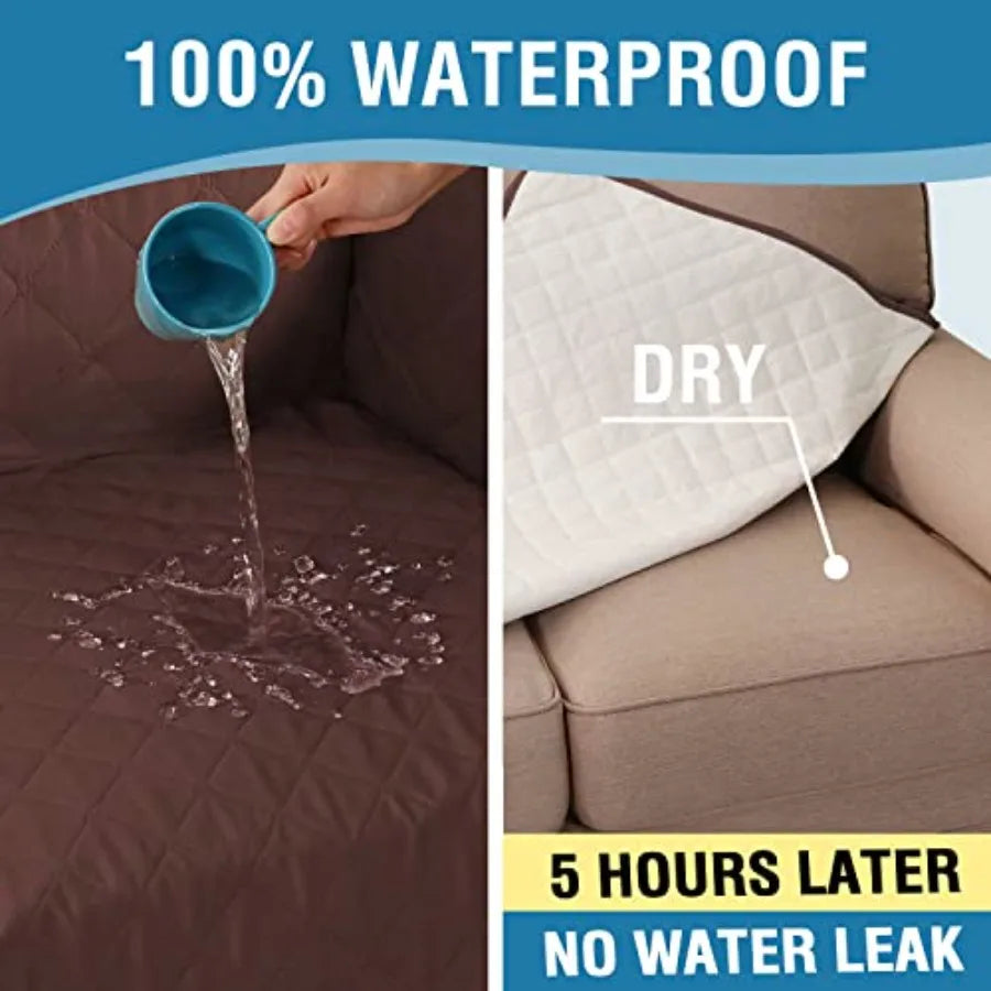 Couch Cover, Covers for 3 Cushion Couch, Dog Couch Cover Protector, Furniture Covers for Pets, 100% Waterproof Cover with Non-S