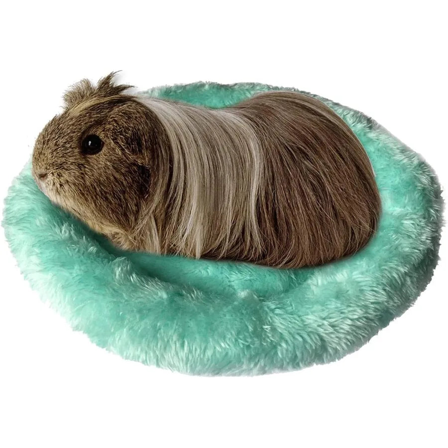 Round Velvet Warm Sleep Bed Pad for Hamsters & Small Pets - front view
