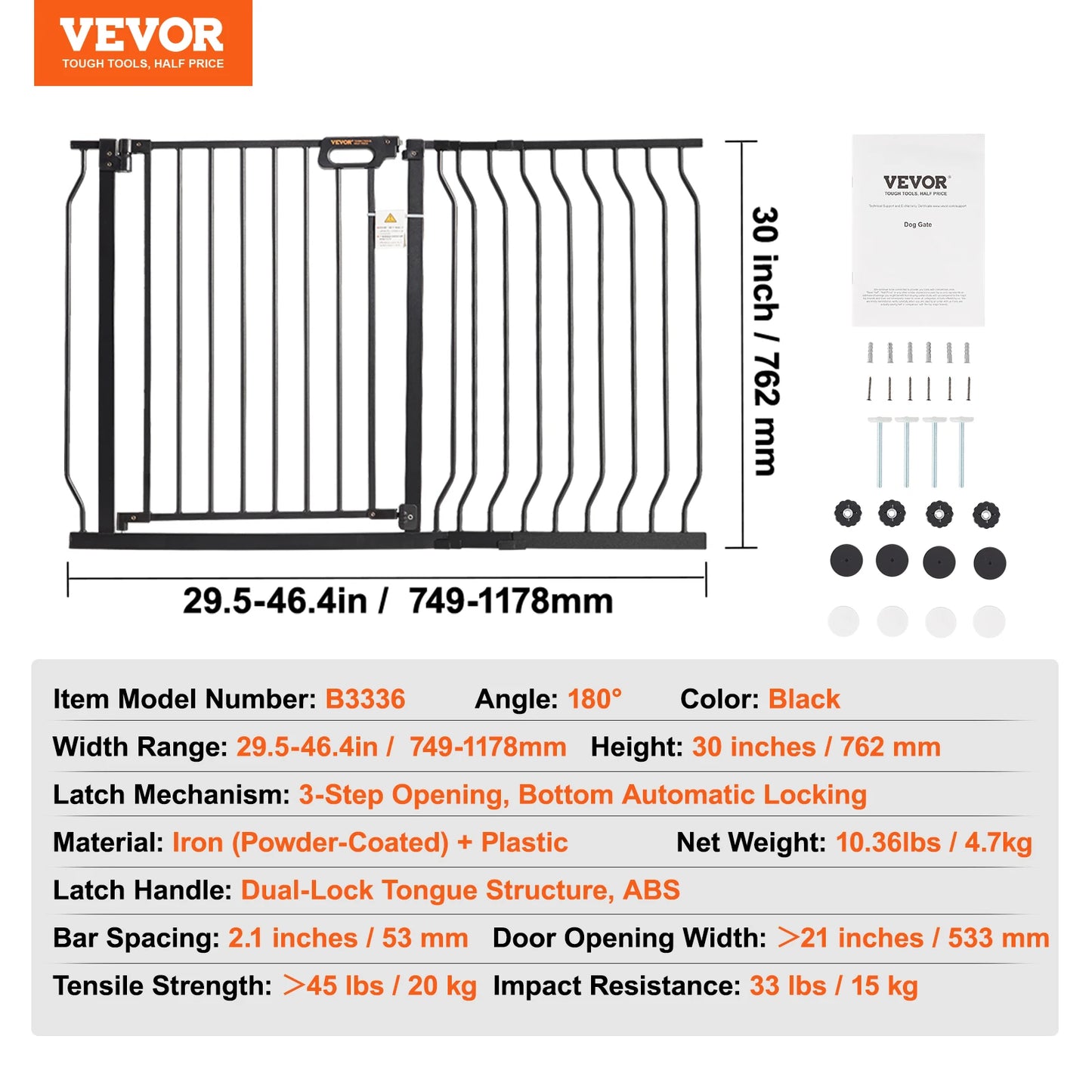 Walk-Thru Pressure-Mount Dog & Pet Safety Gate for Doorways