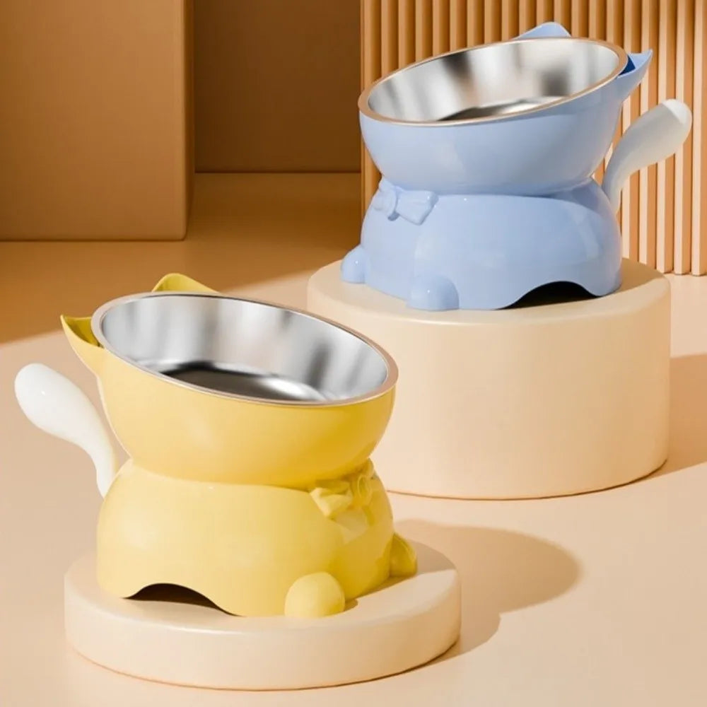 Elevated Cat Water Bowl with Anti-Spill Design - alternate angle view