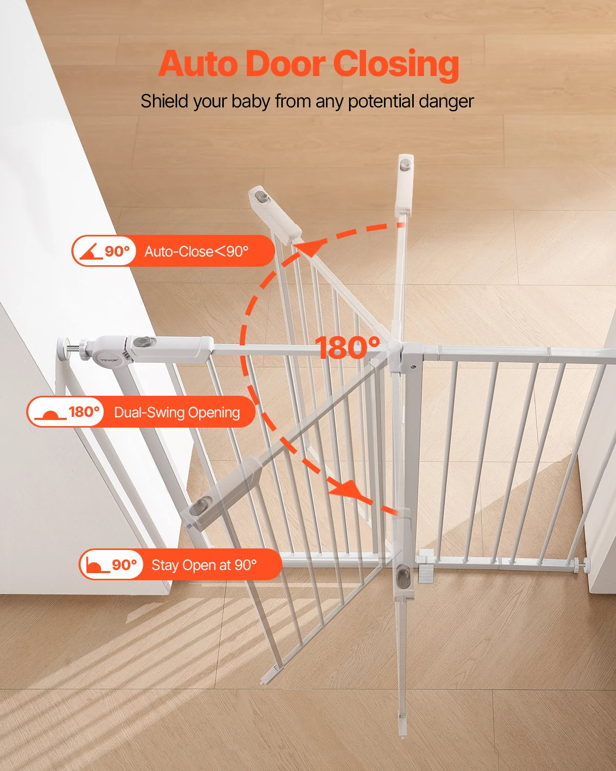 Walk-Thru Pressure-Mount Dog & Pet Safety Gate for Doorways
