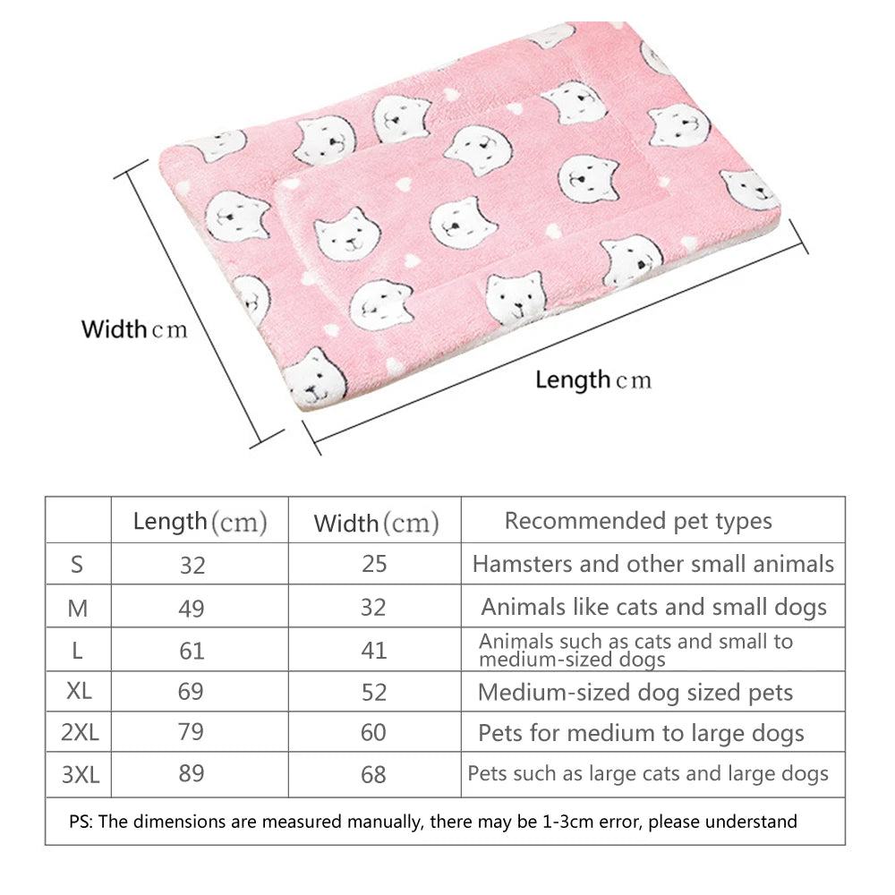 Thickened Warm Plush Sleeping Cushion for Cats & Small Dogs