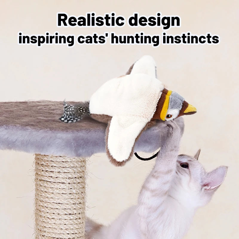 Touch-Activated Chirping Bird Cat Toy with Catnip product image 4