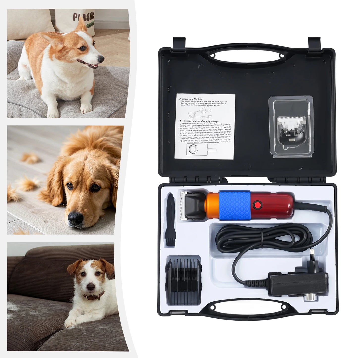36W Electric Animal Shears - Sheep, Goat, Dog & Rabbit Clipper