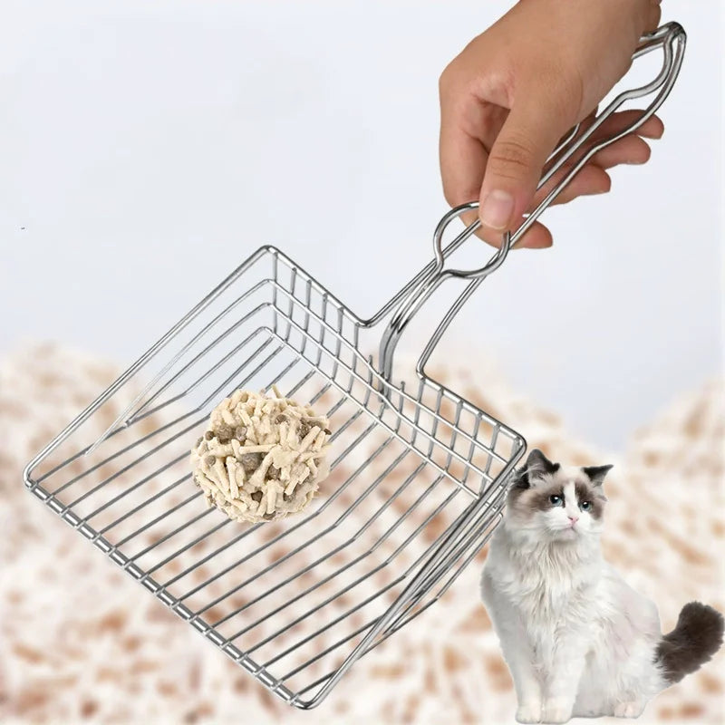 Stainless Steel Cat Litter Scoop with Durable Handle main product image