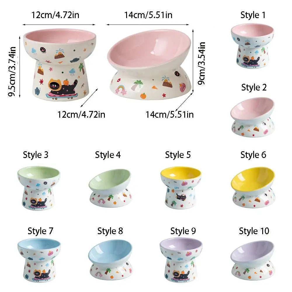 Elevated Ceramic Pet Bowl with Flat or Slanted Mouth - packaging view