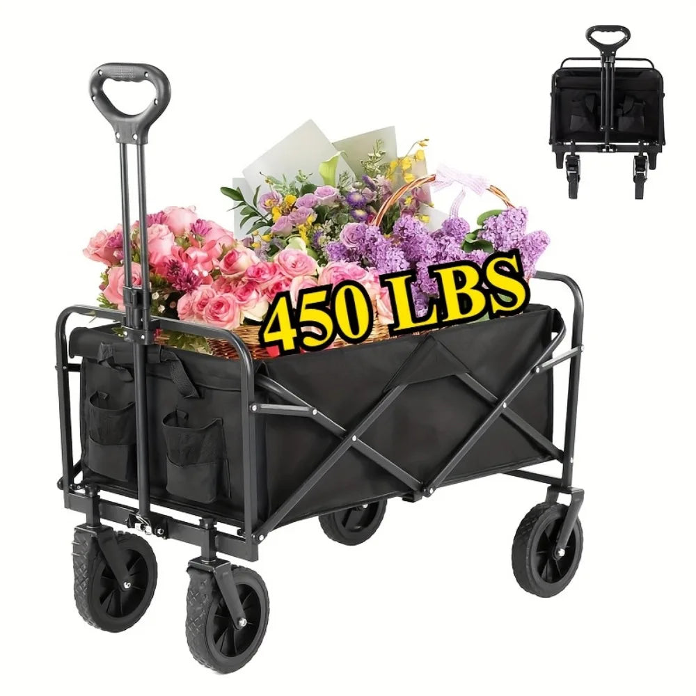 Heavy-Duty All-Terrain Folding Wagon Cart for Camping