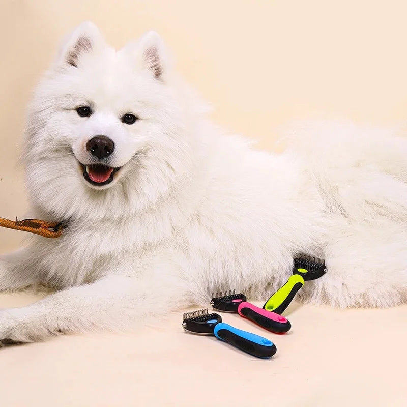 Double-Sided Pet Grooming Comb for Dogs and Cats - alternate angle view