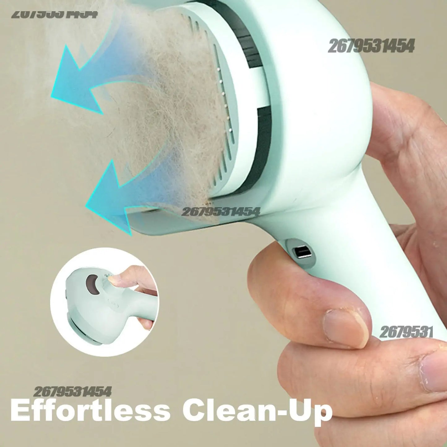 3-in-1 Steam Spray Pet Grooming Brush & Hair Remover