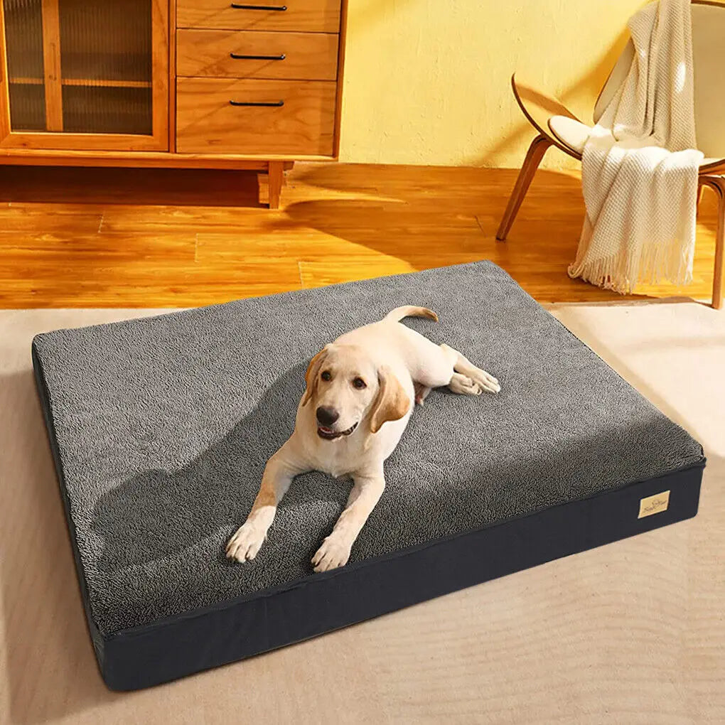 Orthopedic Memory Foam Crate Dog Bed with Waterproof Cover main product image