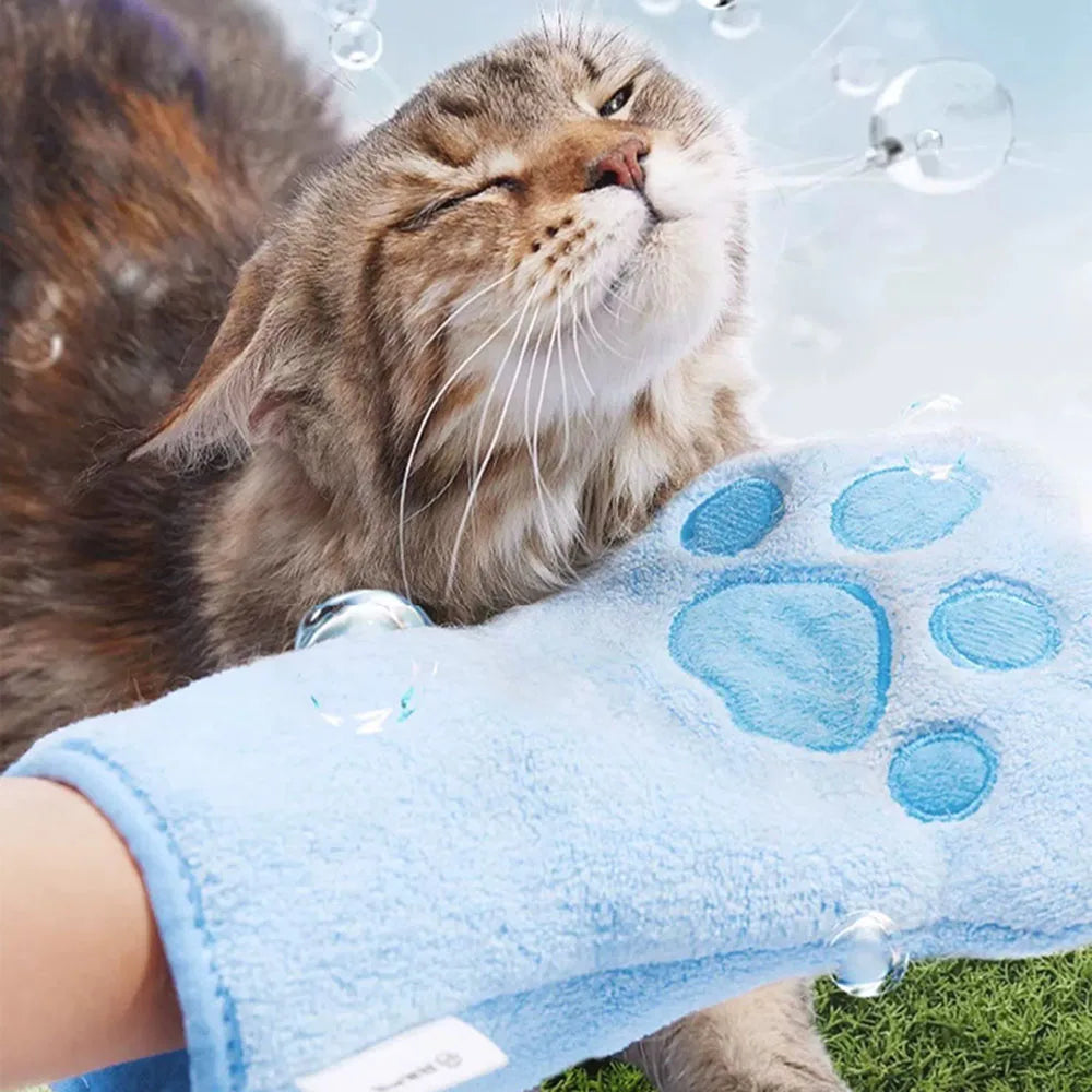 Pet Towel Glove - Dog-Specific Quick-Drying Absorbent Cleaning Cloth, Cat Bath Towel, Pet Grooming Supplies