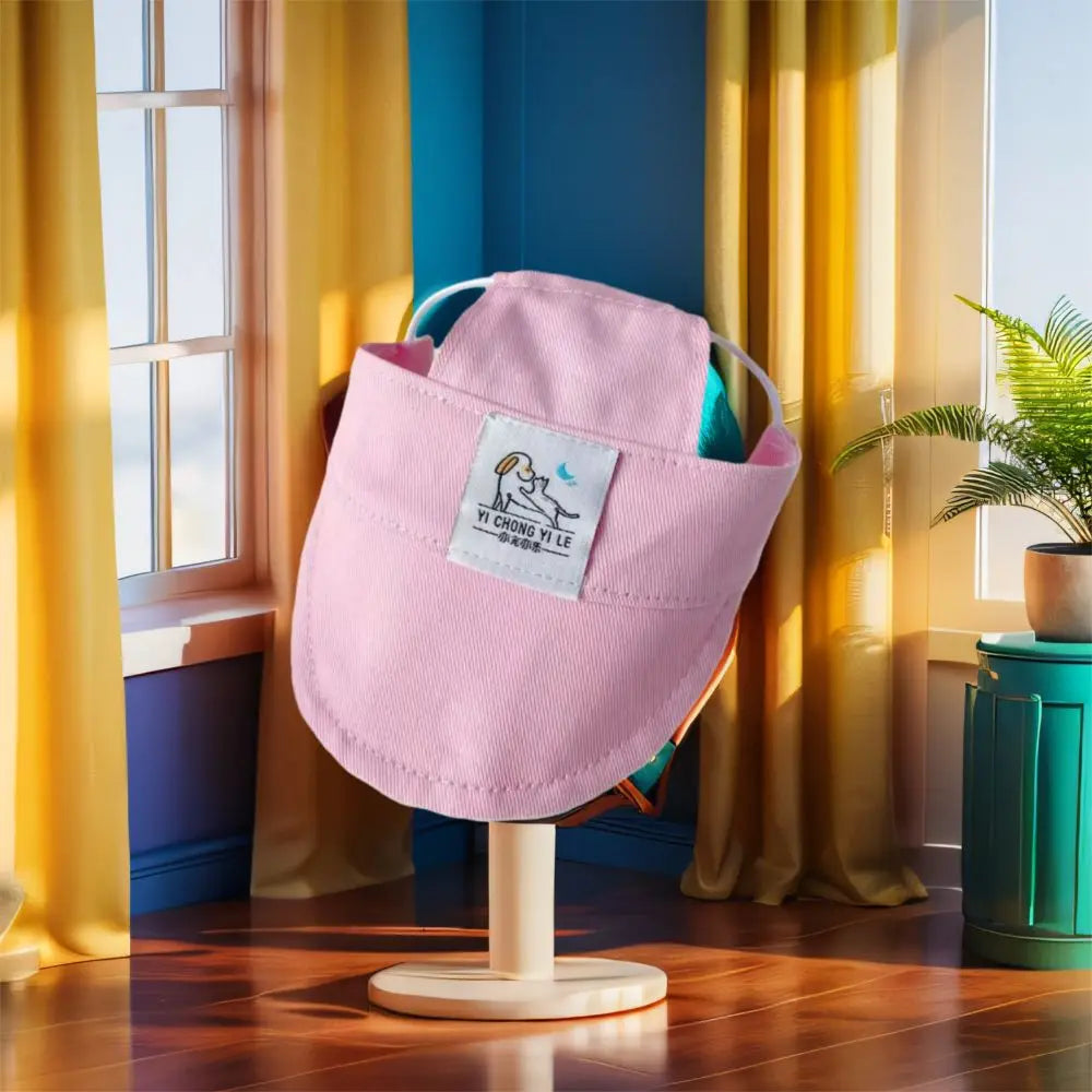 Duck Tongue Pet Sun Hat with Ear Holes - lifestyle in-use shot