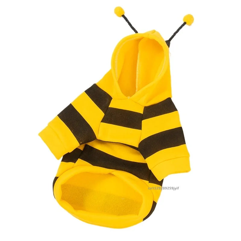 Bee Pet Costume Hoodie Winter Coat for Small Dogs & Cats
