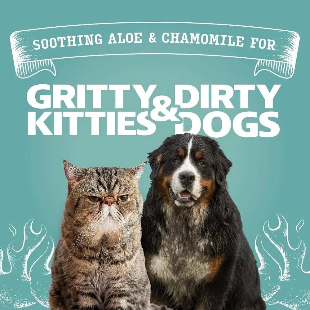 Unscented Pet Wipes 320ct - Hypoallergenic with Aloe & Chamomile, Thick Grooming Wipes for Dogs & Cats, Value 4 Pack