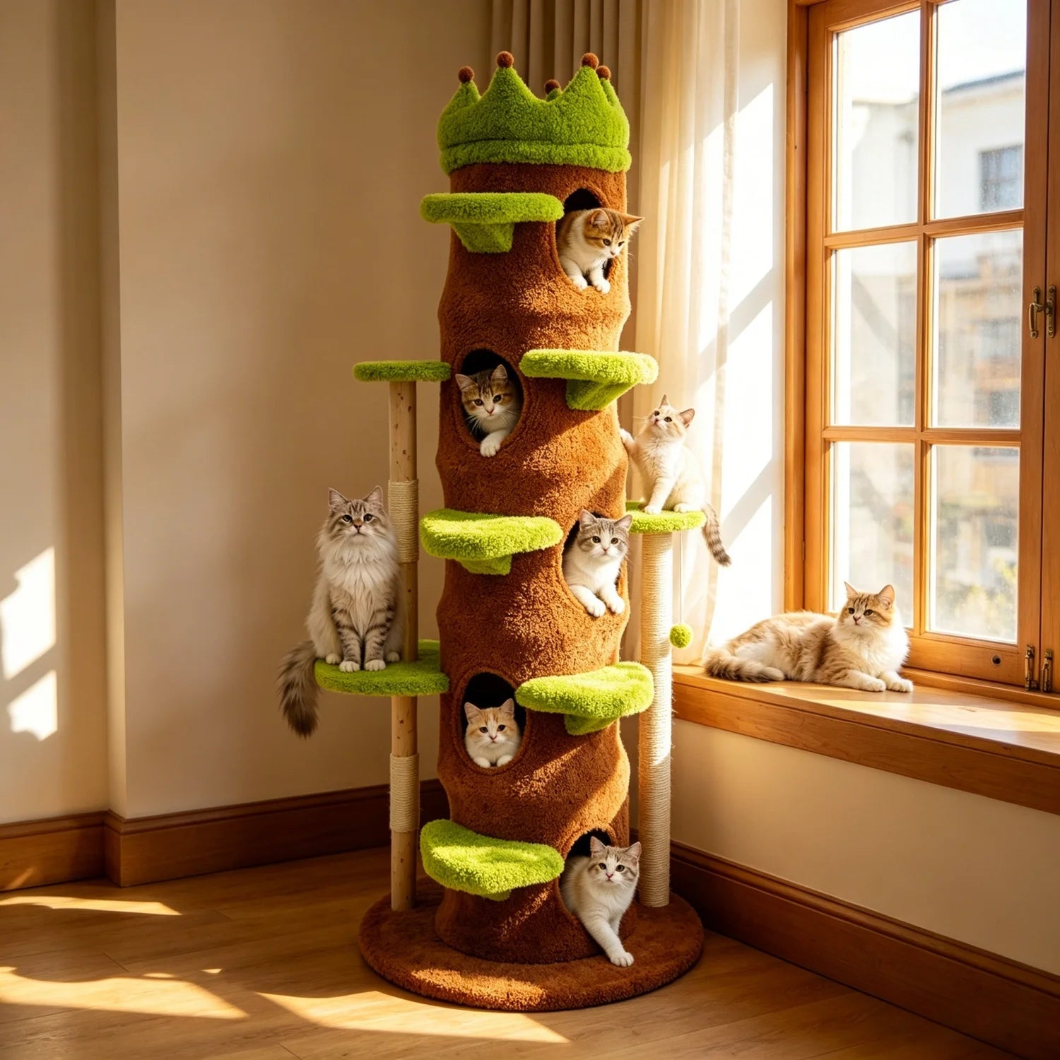 187cm Cat Tree Tower with Condo, Stairs and Perch main product image