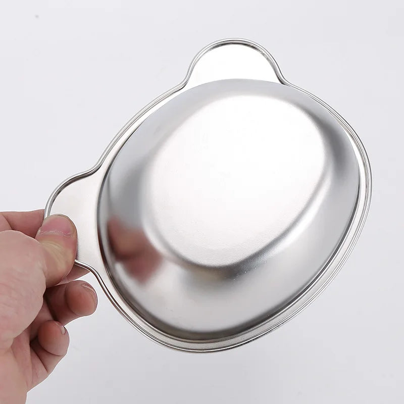 Tilted Stainless Steel Cat Bowl with Raised Metal Stand
