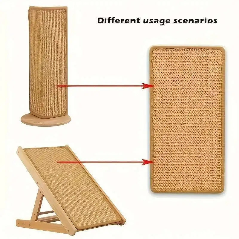 Durable Hemp Rope Cat Scratching Board with No-Mess Adhesive